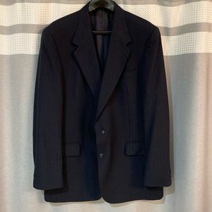 Charcoal pinstriped Men’s Suit coat size 46L. Stafford.